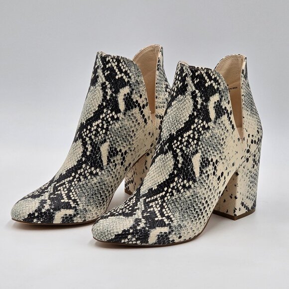 Madden Girl Snake Print Ankle Booties - Picture 3 of 16